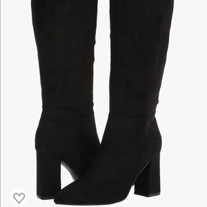 Madden Girl Suede Knee High Heel Boots BNIB